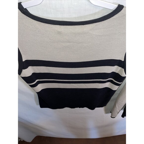 Geoffrey Beene Light Cardigan With Camisole Women’s Size Medium Black Beige - Picture 11 of 12